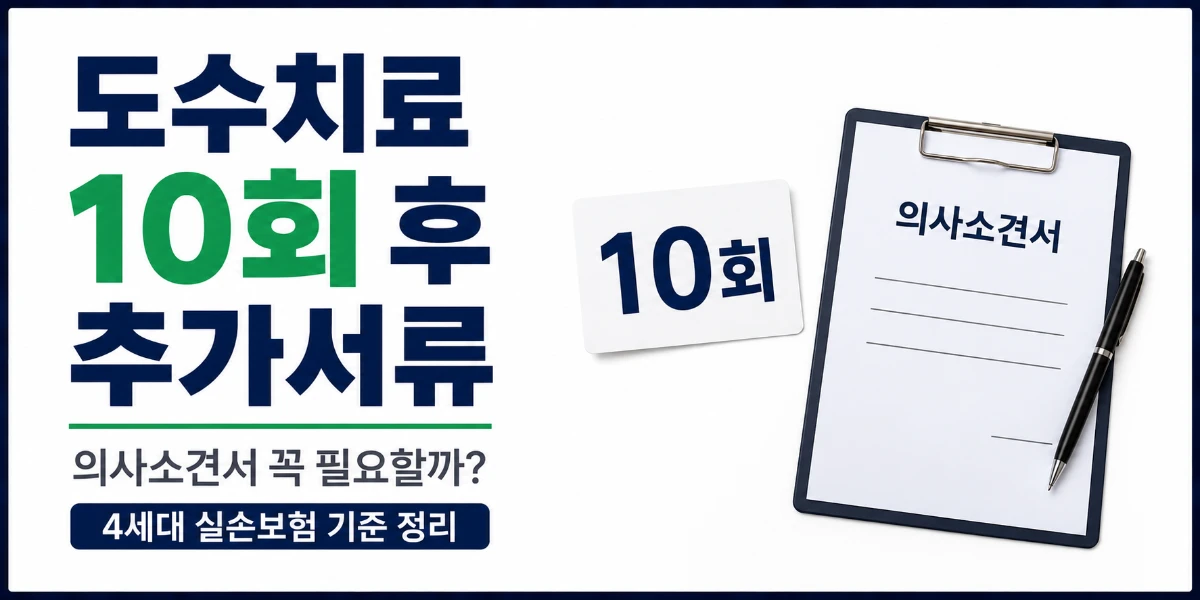 도수치료 10회 추가서류와 의사소견서 필요 여부