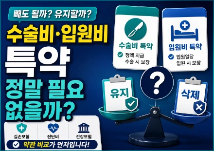 수술비 입원비 특약 삭제 전 확인사항