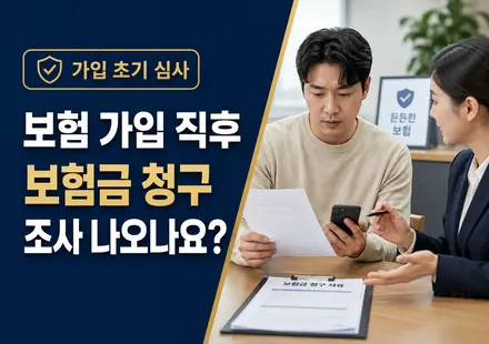 보험 가입 직후 보험금 청구하면 조사 나오는지 묻는 썸네일