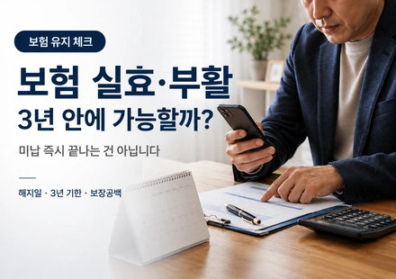 보험 실효 부활 3년 기한과 보험료 미납 확인 썸네일