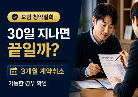 보험 청약철회 30일 지나면 끝인지 묻는 질문형 썸네일