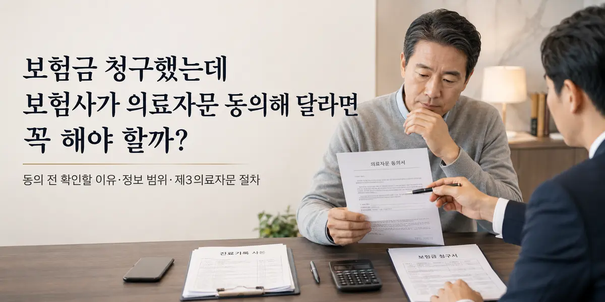 보험사 의료자문 동의 요청과 보험금 청구 대응 대표이미지