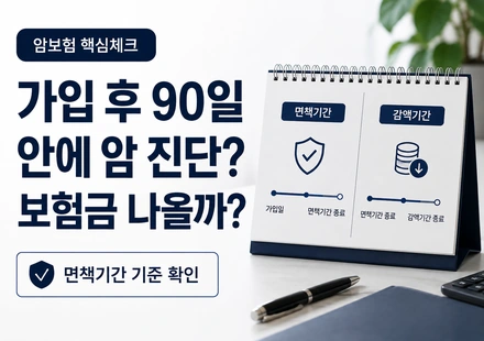 암보험 가입 후 90일 면책기간 핵심 썸네일